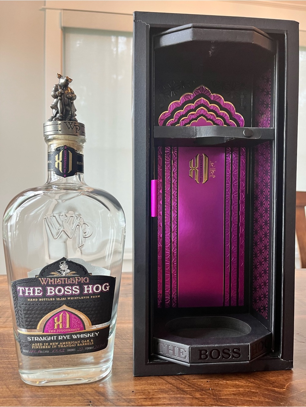WhistlePig The Boss Hog XI The Juggernaut Rye Whiskey. Bottle, Box and Stopper